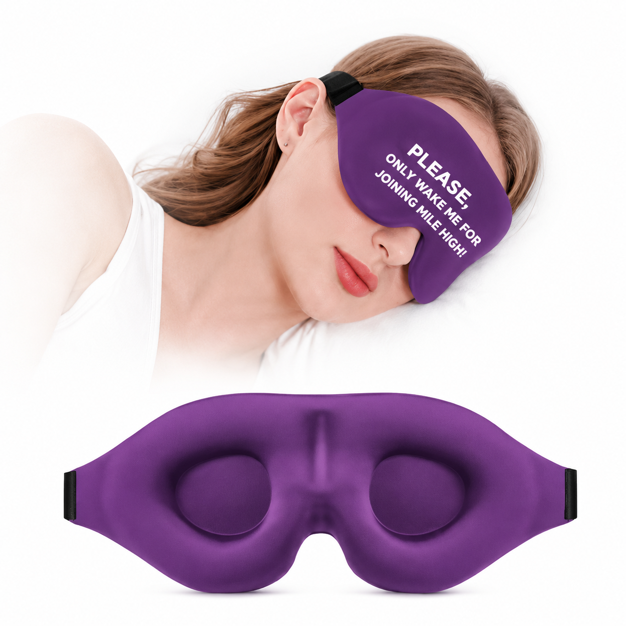3D Sovemaske med trykk
